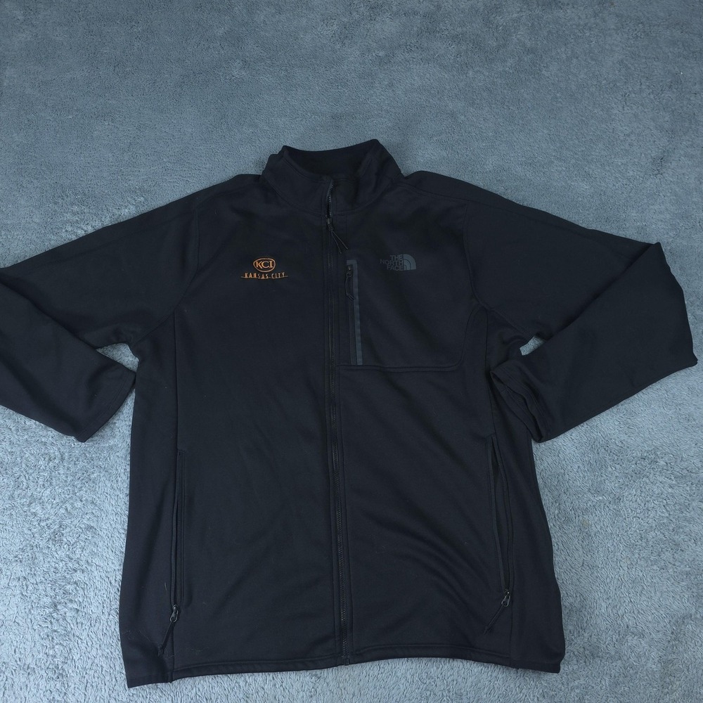 The North Face Jacket Mens XL Black Softshell Full Zip Kansas City NF0A3S06